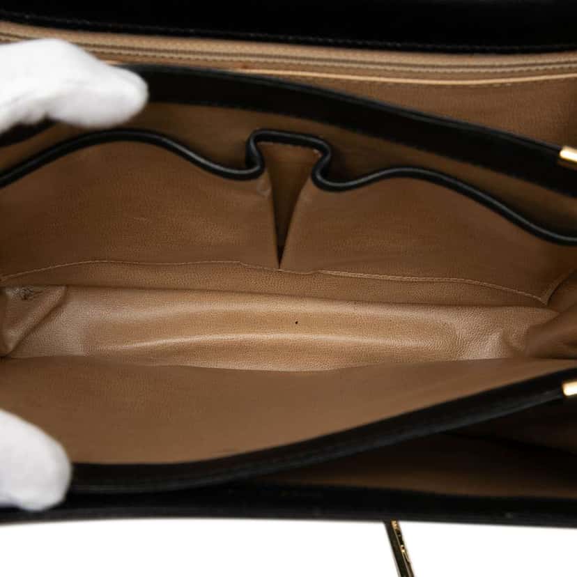 Celine Calfskin Horse Carriage Crossbody Black Leather Good condition - Model View