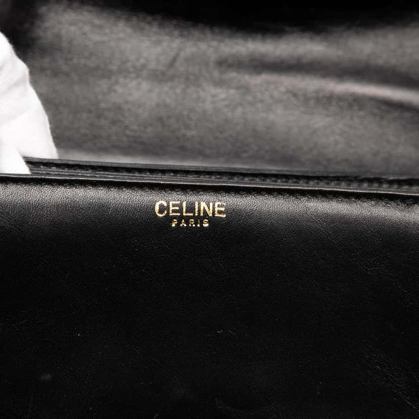 Celine Calfskin Horse Carriage Crossbody Black Leather Good condition - Box View