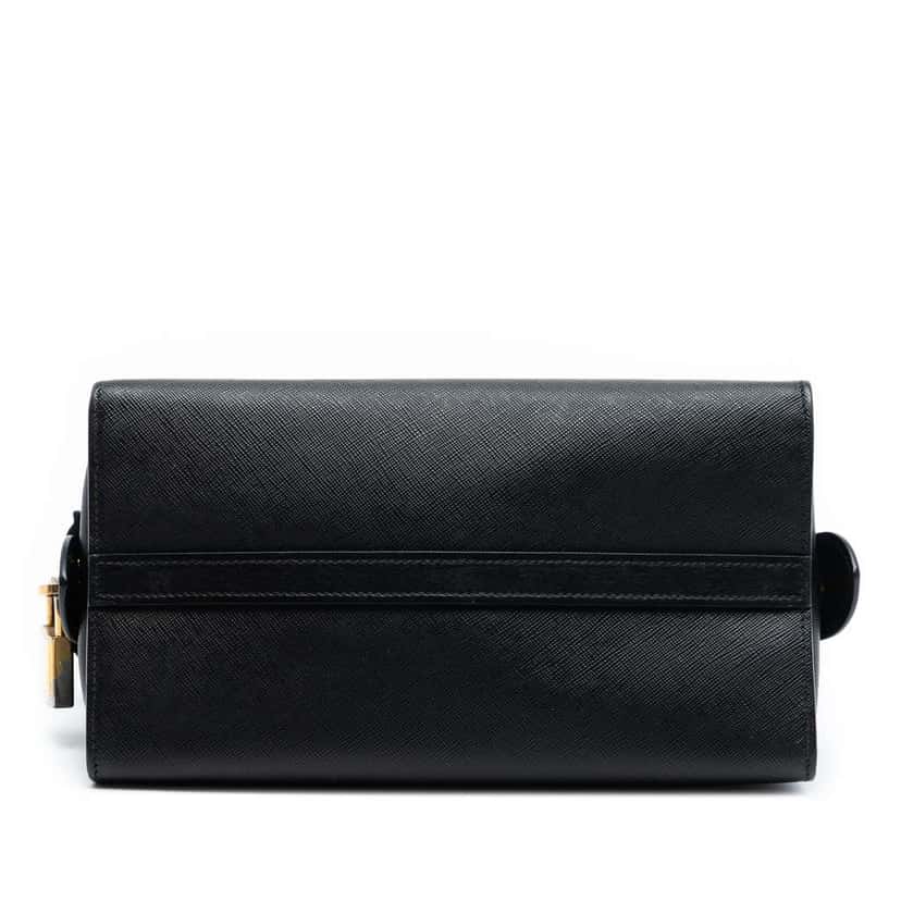 Prada Small Saffiano and City Calf Esplanade Satchel Black Leather Very good condition - Inside View