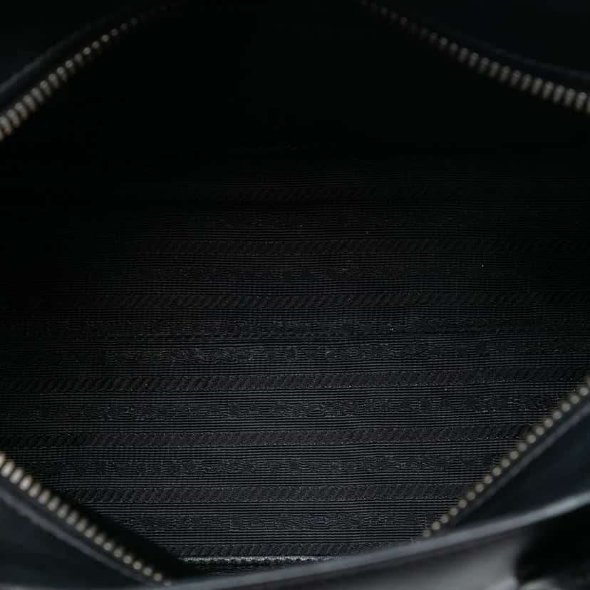 Prada Small Saffiano and City Calf Esplanade Satchel Black Leather Very good condition - Model View