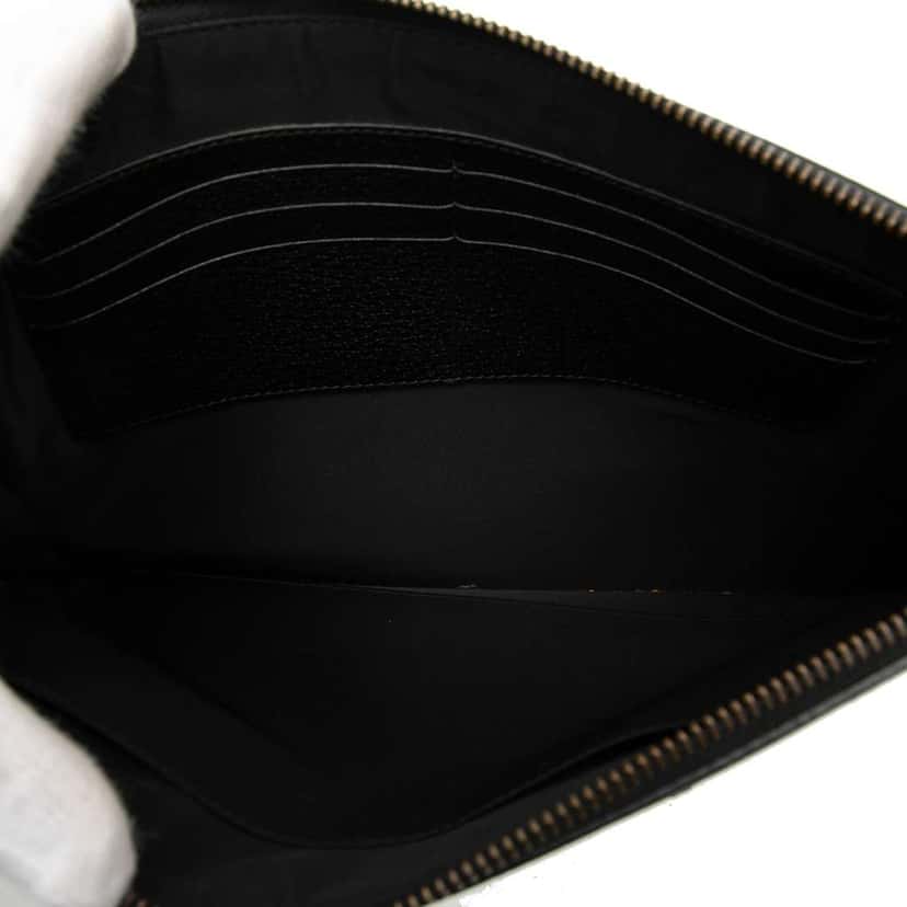 Gucci Leather Web Agora Clutch Black Leather Very good condition - Model View