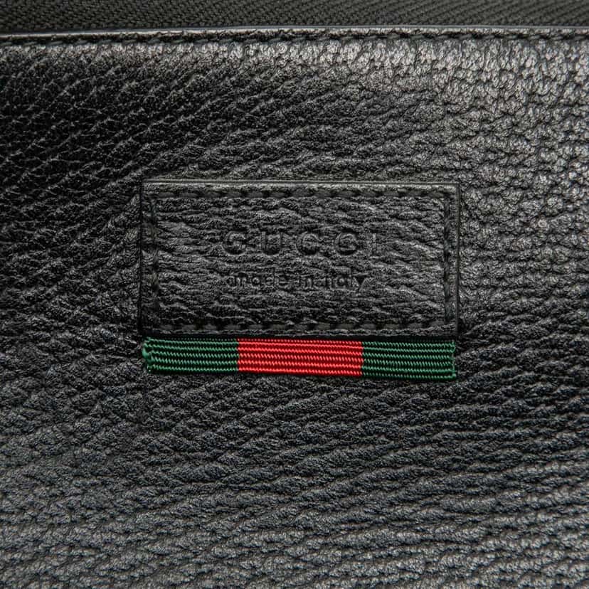 Gucci Leather Web Agora Clutch Black Leather Very good condition - Box View
