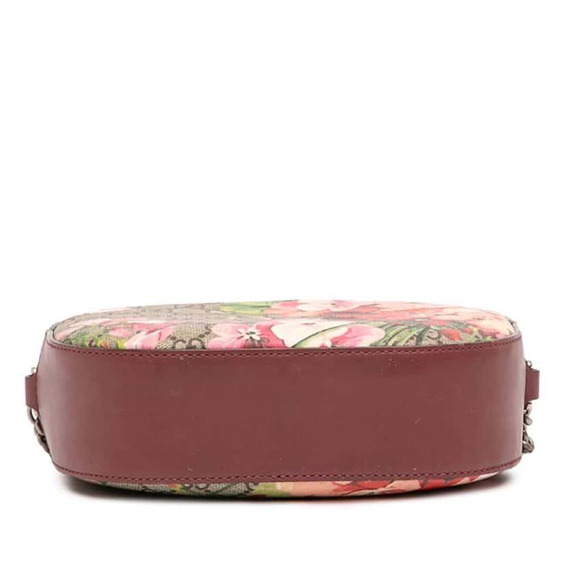 Gucci Mini GG Supreme Blooms Chain Crossbody Brown Canvas Very good condition - Inside View