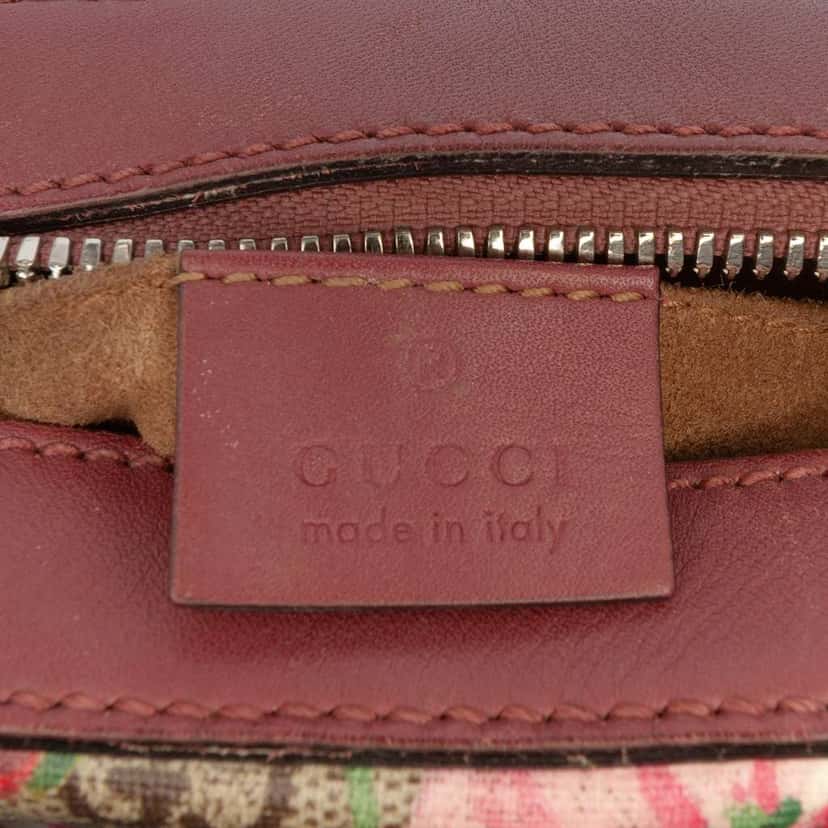 Gucci Mini GG Supreme Blooms Chain Crossbody Brown Canvas Very good condition - Box View