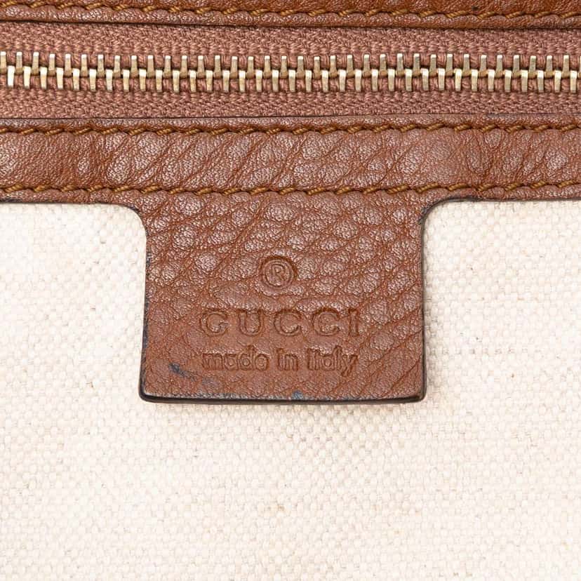 Gucci Large GG Canvas Bella Satchel Brown Canvas Very good condition - Box View