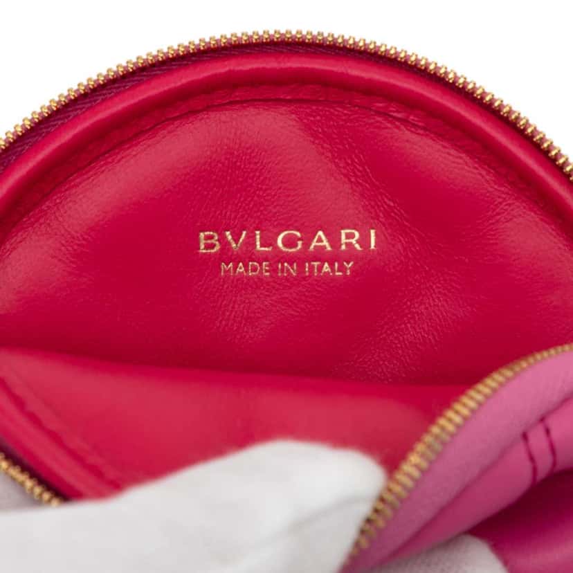 Bvlgari Leather Serpenti Cabochon Round Crossbody Pink Leather Very good condition - Box View