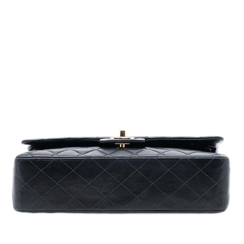 Chanel Medium Classic Lambskin Double Flap Black Leather Good condition - Inside View
