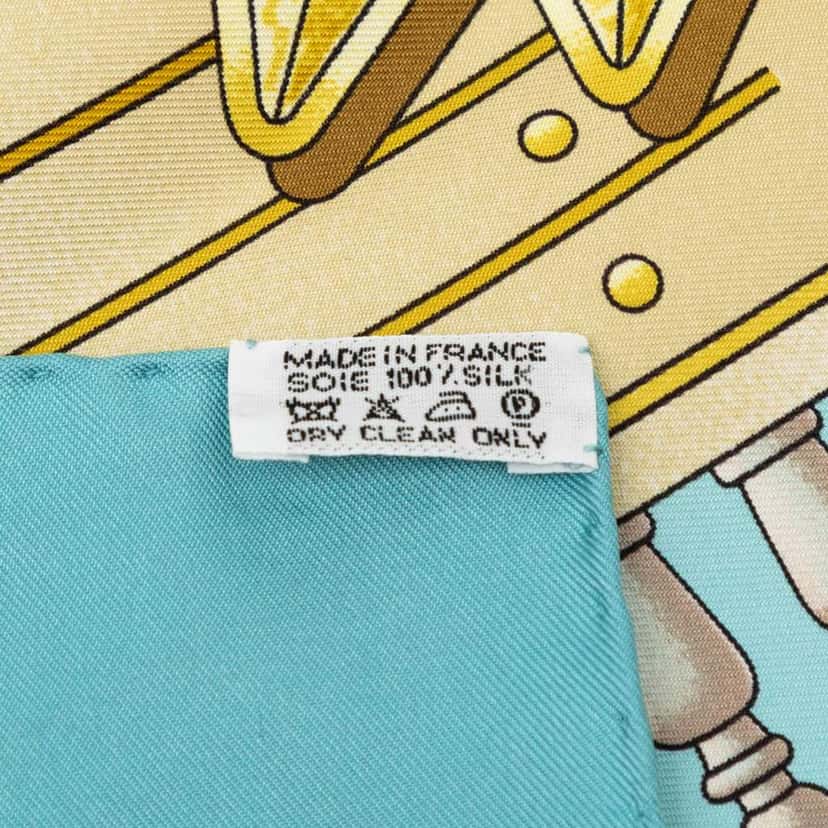 Hermès Railing Silk Scarf Blue Silk Good condition - Box View