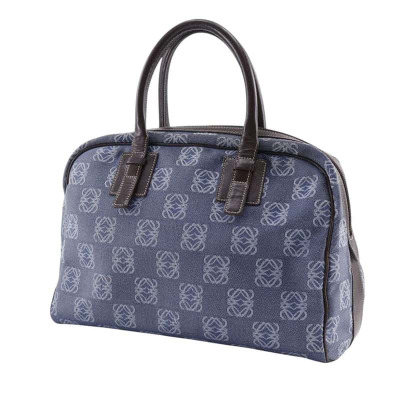 Loewe Anagram Denim Handbag Blue Denim Good condition - Inside View