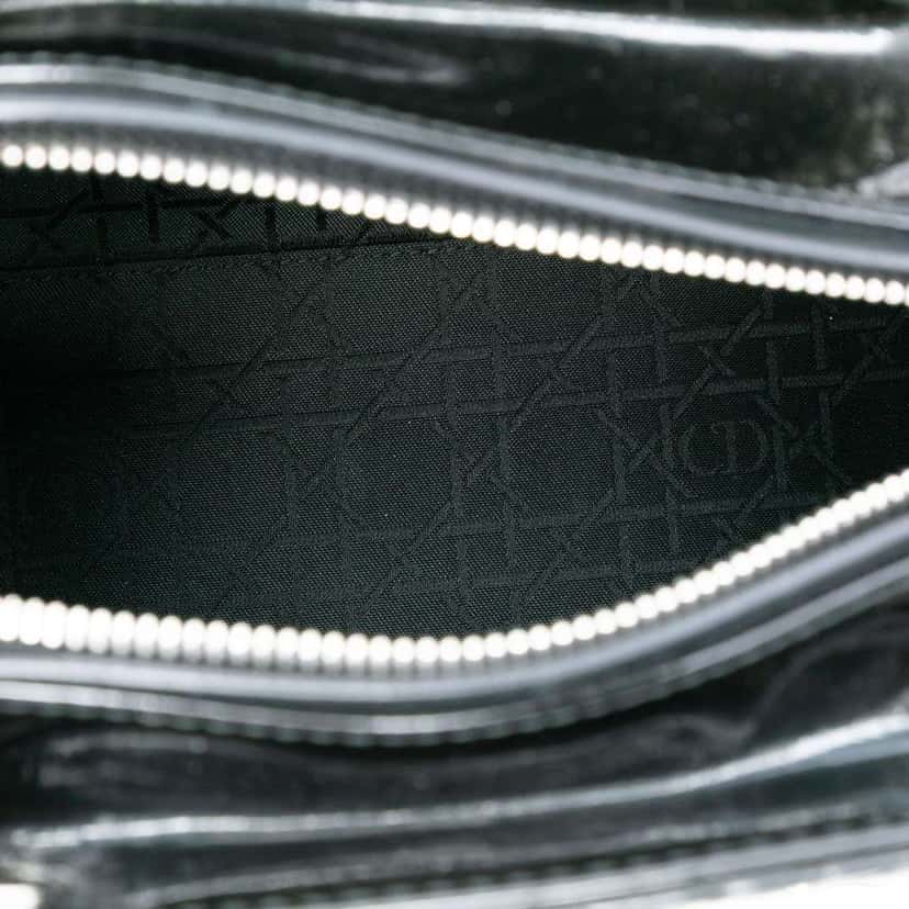 Dior Medium Patent Cannage Lady Dior Black Leather Very good condition - Model View