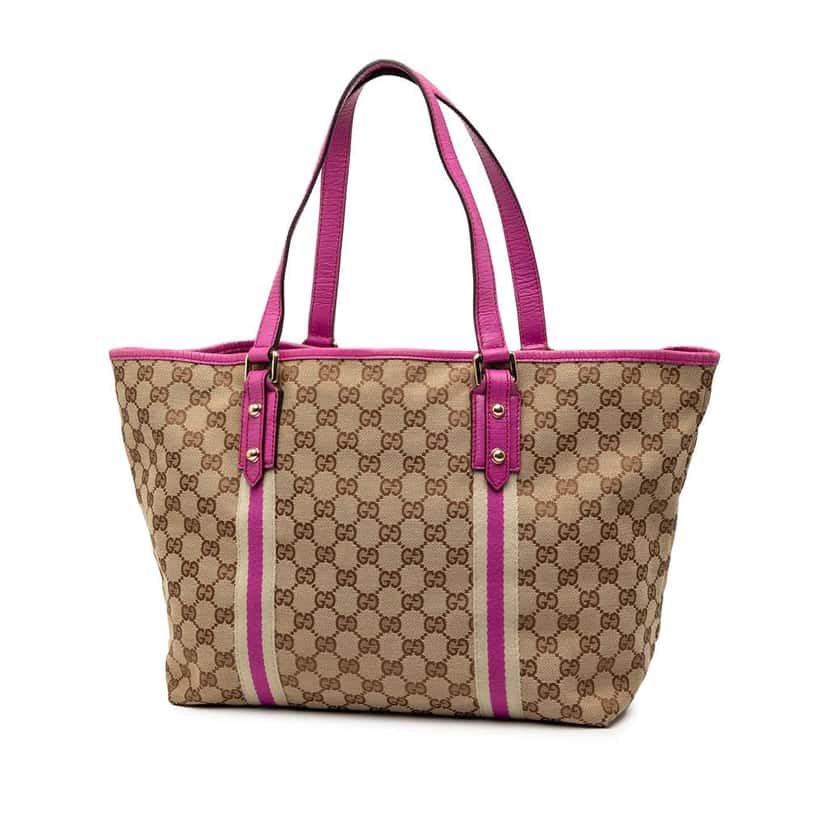 Gucci Large GG Canvas Jolicoeur Tote Brown Canvas Very good condition - Back View