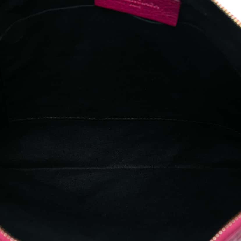 Balenciaga Lambskin Motocross Giant 12 Zip Around Flat Clutch Pink Leather Very good condition - Model View