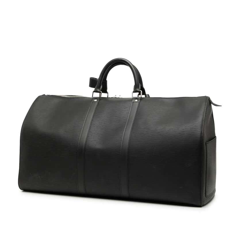 Louis Vuitton Epi Keepall 55 Black Leather Good condition - Back View