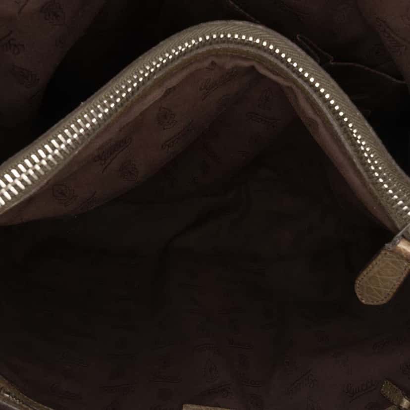 Gucci Large GG Canvas Bamboo Libeccio Tote Brown Canvas Good condition - Model View