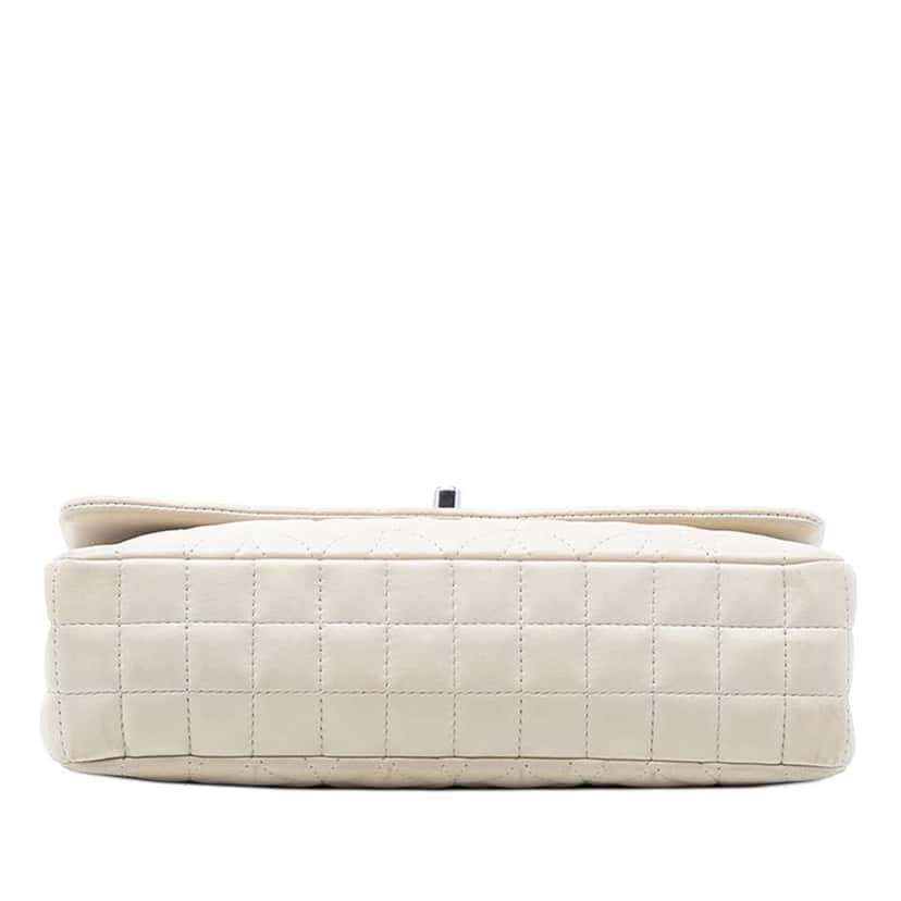 Chanel Quilted Lambskin Lady Graphic Flap White Leather Very good condition - Inside View