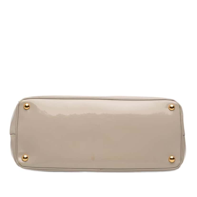 Prada Medium Spazzolato Galleria Double Zip Satchel Brown Leather Good condition - Inside View