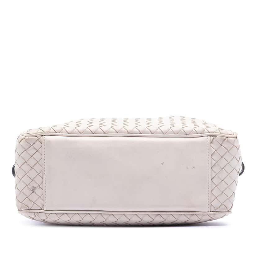 Bottega Veneta Nappa Intrecciato Satchel White Leather Very good condition - Inside View