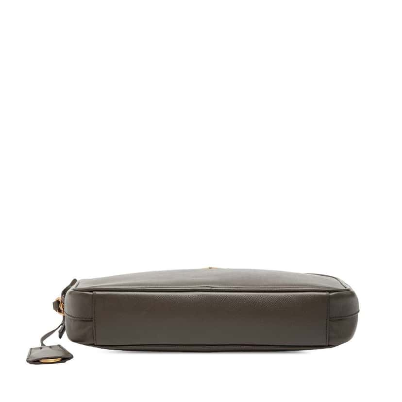 Prada Saffiano East West Shoulder Bag Brown Leather Very good condition - Inside View