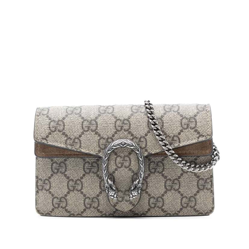 Gucci Mini GG Supreme Dionysus Crossbody Brown Canvas Very good condition - Front View