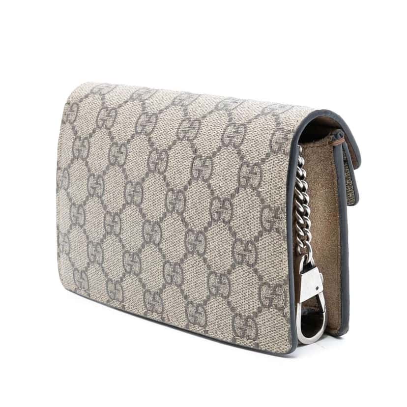 Gucci Mini GG Supreme Dionysus Crossbody Brown Canvas Very good condition - Back View