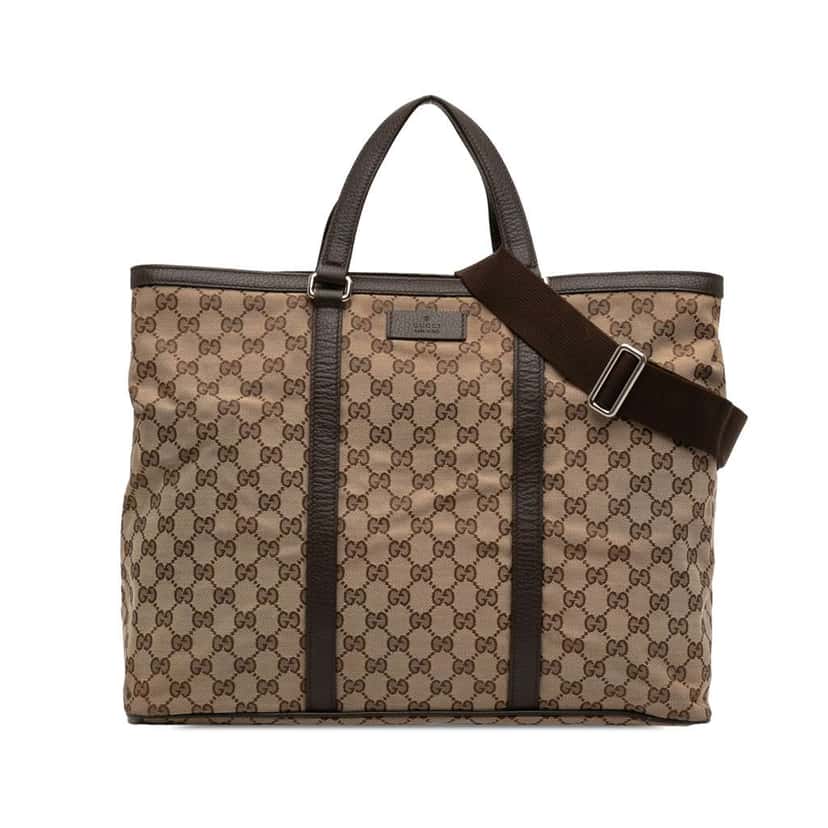 Gucci GG Canvas Joy Tote Brown Canvas Good condition - Front View