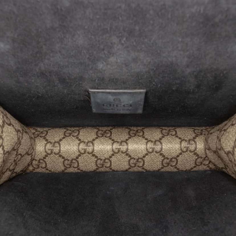 Gucci Small GG Supreme Dionysus Crossbody Brown Canvas Very good condition - Model View