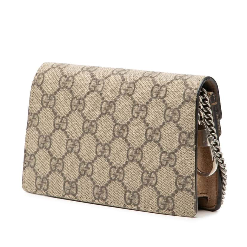 Gucci Mini GG Supreme Dionysus Crossbody Brown Canvas Very good condition - Back View