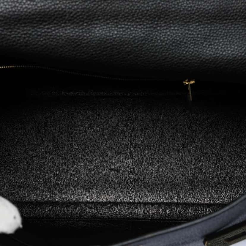 Hermès Togo Kelly II Retourne 35 Black Leather Fair condition - Model View