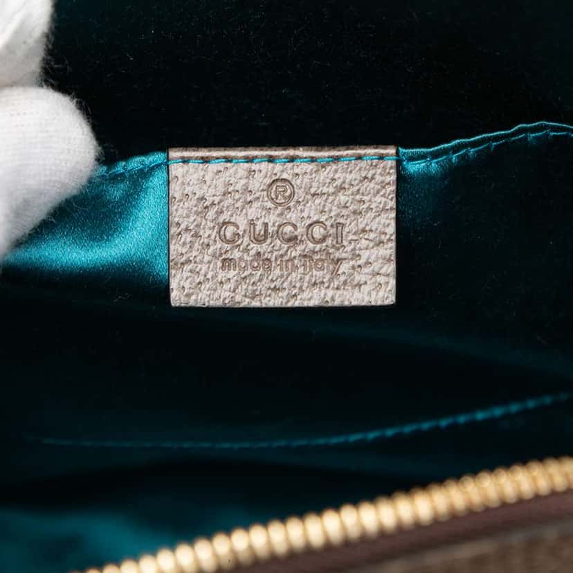 Gucci Small GG Supreme Web Ophidia Dome Crossbody Brown Canvas Very good condition - Box View