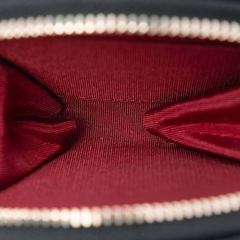 Chanel Quilted Lambskin Pearl Crown CC Wristlet Multi Pouches Black Leather Very good condition - Model View