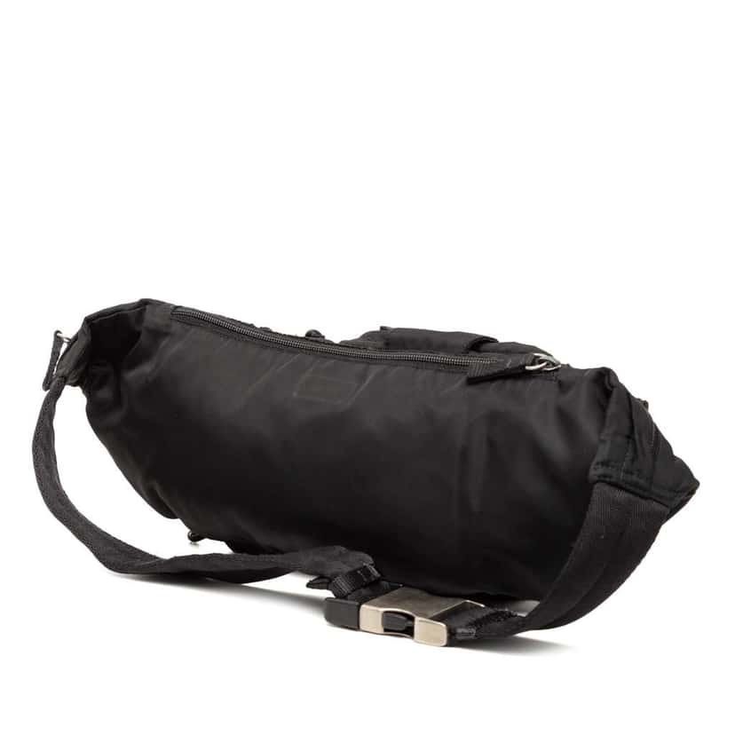 Prada Tessuto Multi Pocket Belt Bag Black Very good condition - Back View