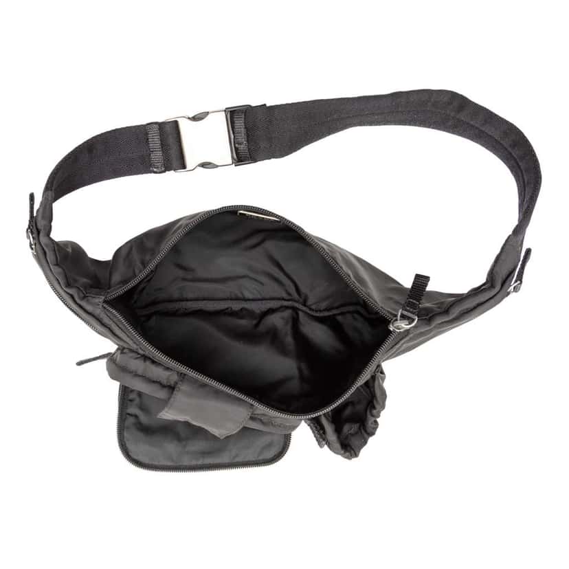 Prada Tessuto Multi Pocket Belt Bag Black Very good condition - Model View