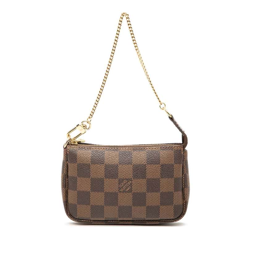 Louis Vuitton Damier Ebene Mini Pochette Accessoires Brown Very good condition - Front View