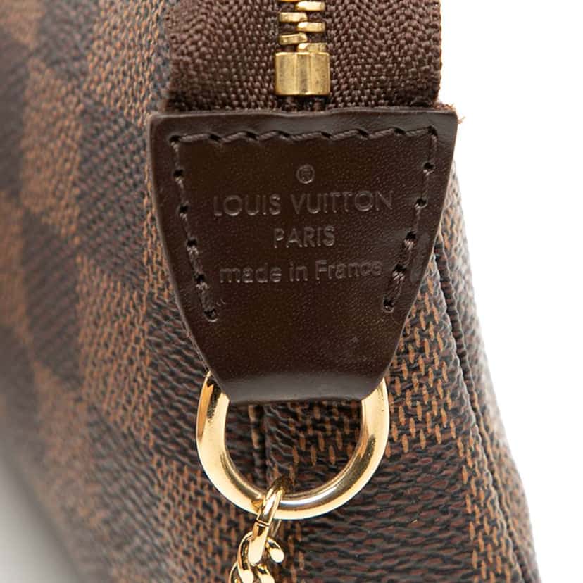 Louis Vuitton Damier Ebene Mini Pochette Accessoires Brown Very good condition - Box View