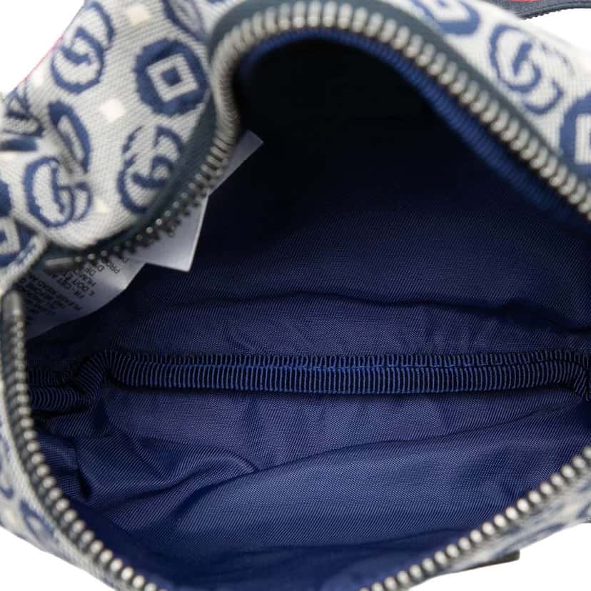 Gucci Kids GG Canvas Stars Web Belt Bag Blue Canvas Very good condition - Model View