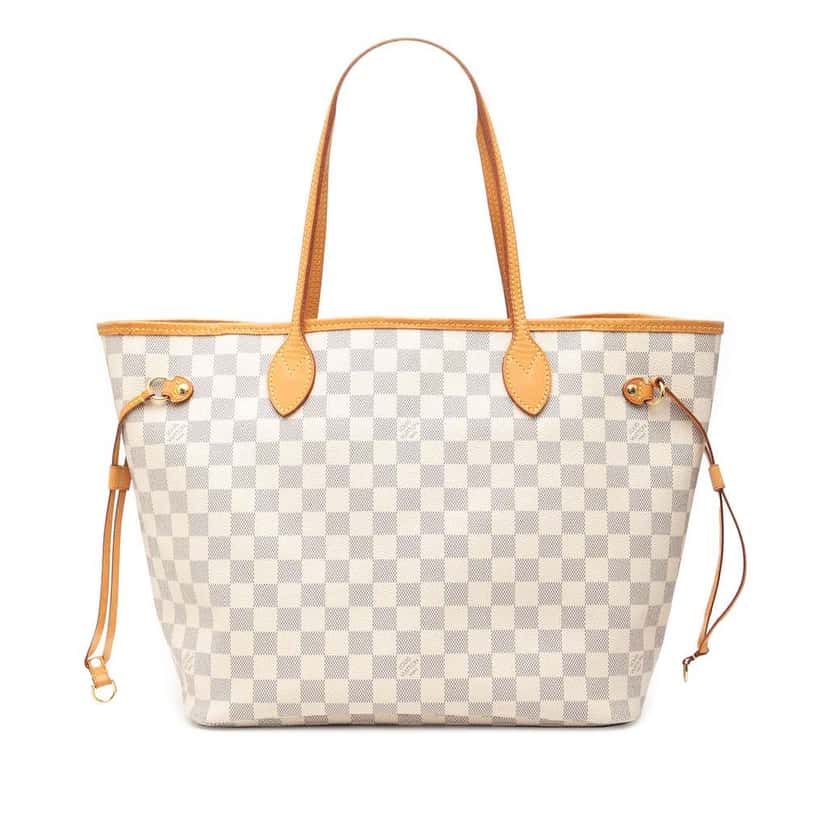Louis Vuitton Damier Azur Neverfull MM White Very good condition - Front View