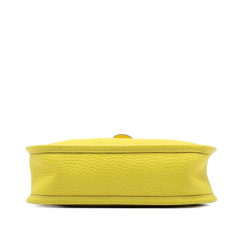 Hermès Clemence Evelyne TPM Yellow Leather Good condition - Inside View