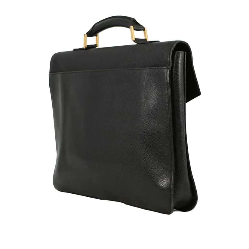 Chanel Caviar Briefcase Black Leather Very good condition - Back View