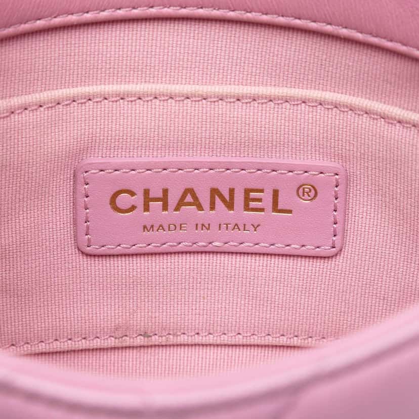 Chanel Mini Quilted Lambskin Candy Chain Flap Pink Leather Very good condition - Box View