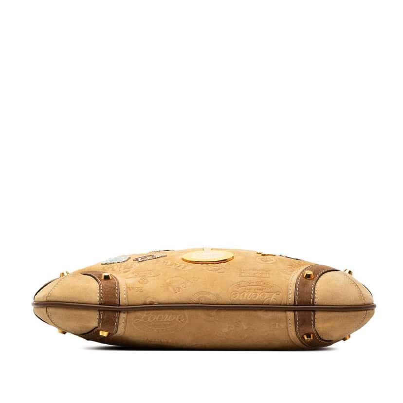 Loewe Suede Fiel A La Piel Shoulder Bag Brown Leather Very good condition - Inside View