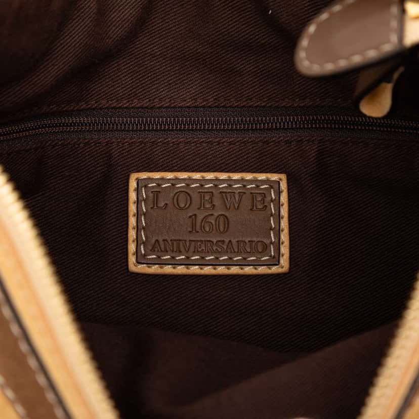 Loewe Suede Fiel A La Piel Shoulder Bag Brown Leather Very good condition - Box View