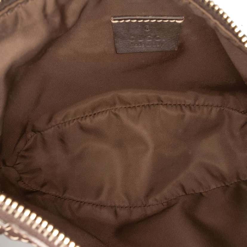 Gucci GG Canvas Web Handbag Brown Canvas Good condition - Model View