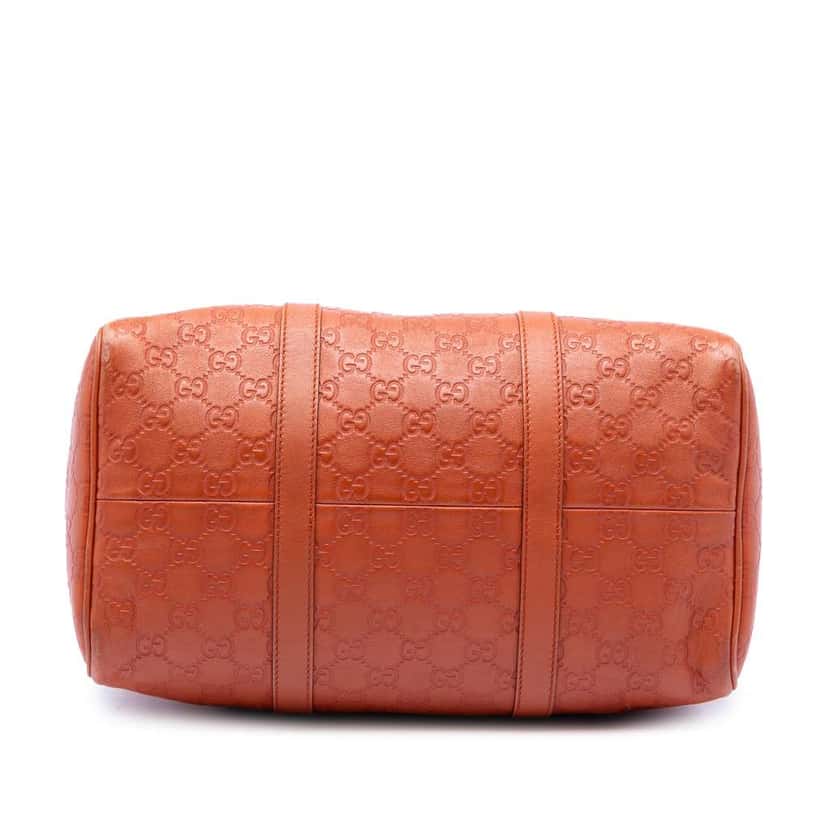 Gucci Medium Guccissima Joy Boston Bag Orange Leather Good condition - Inside View