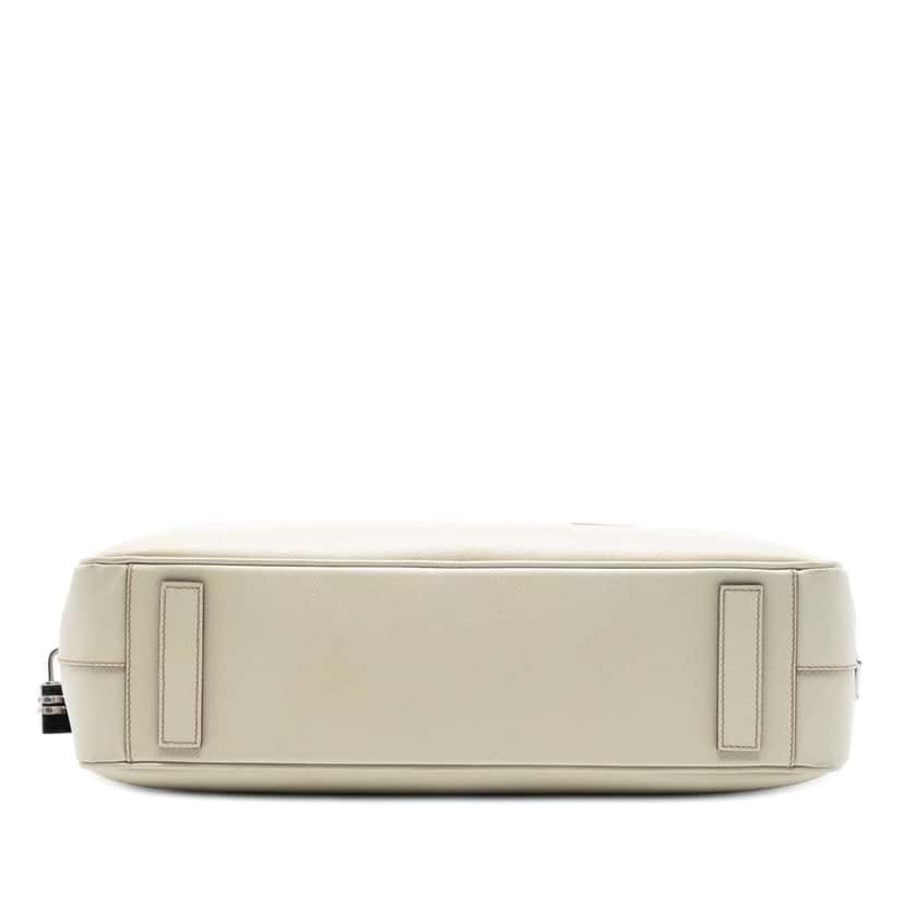 Prada Saffiano Business Bag White Leather Good condition - Inside View