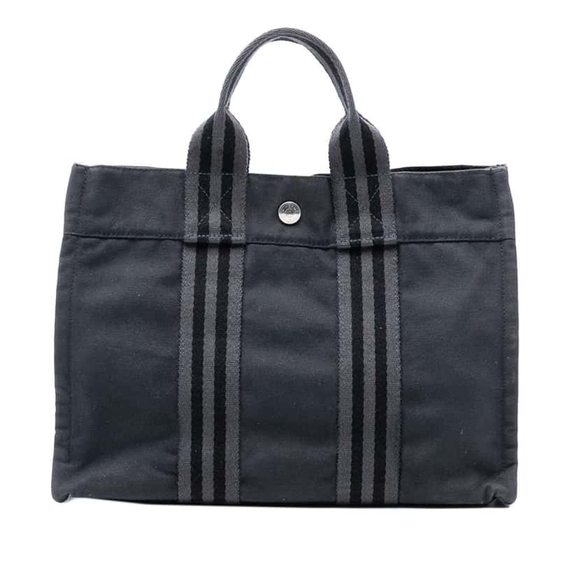 Hermès Canvas Fourre Tout PM Black Canvas Very good condition - Front View