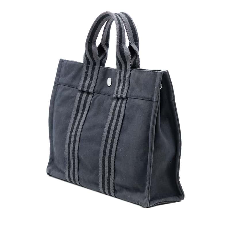 Hermès Canvas Fourre Tout PM Black Canvas Very good condition - Back View