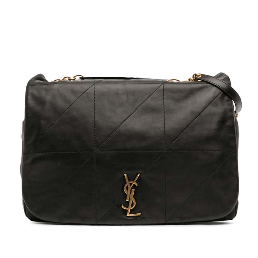 Saint Laurent Large Quilted Lambskin Jamie 4.3 Shoulder Bag Black Leather Good condition - Front View