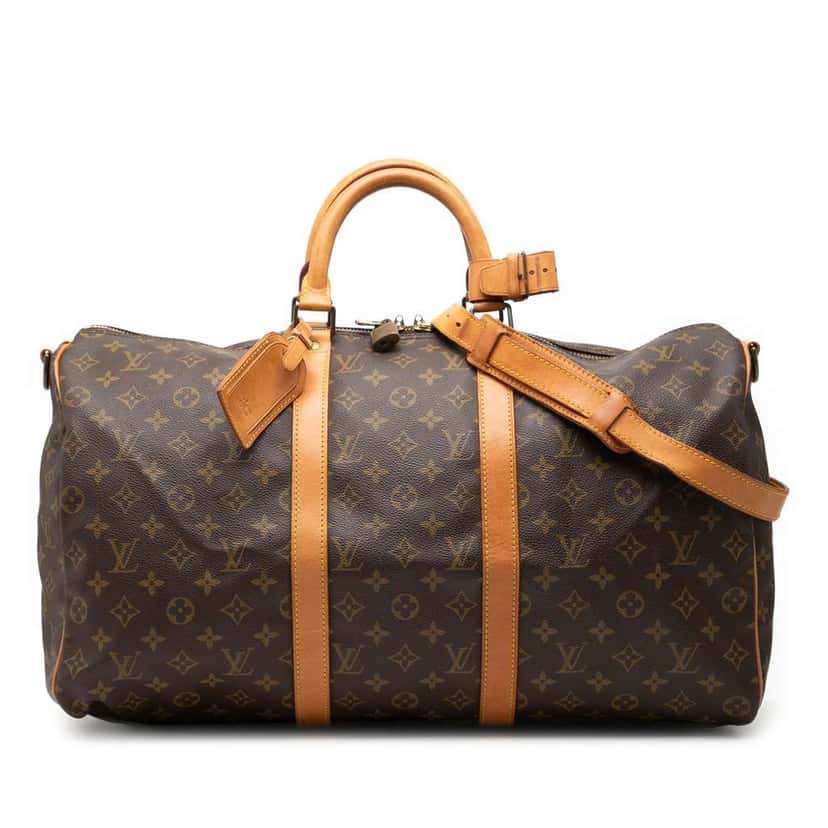 Louis Vuitton Monogram Keepall Bandouliere 50 Brown Good condition - Front View