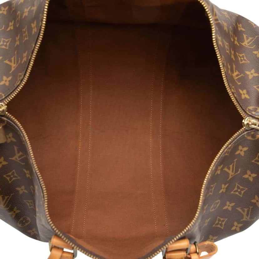 Louis Vuitton Monogram Keepall Bandouliere 50 Brown Good condition - Model View