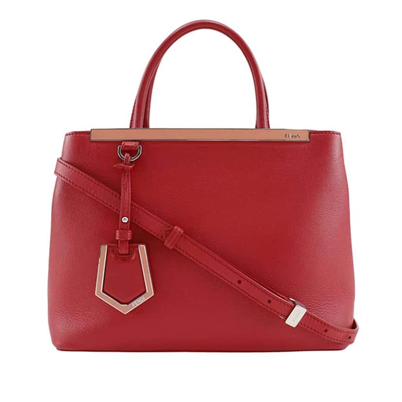 Fendi Leather Petite 2Jours Red Leather Very good condition - Front View